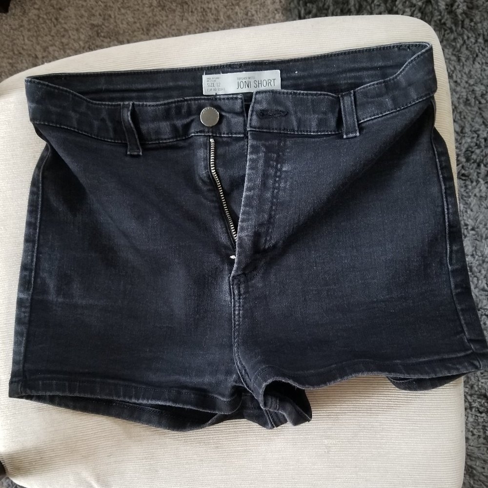 Topshop Moto Joni Shorts Black Size 8